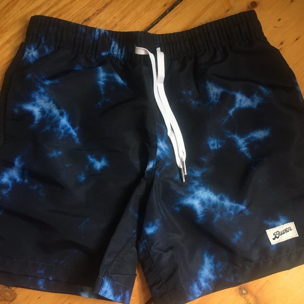 NWT Indigo Shibori Swim Trunk - XS